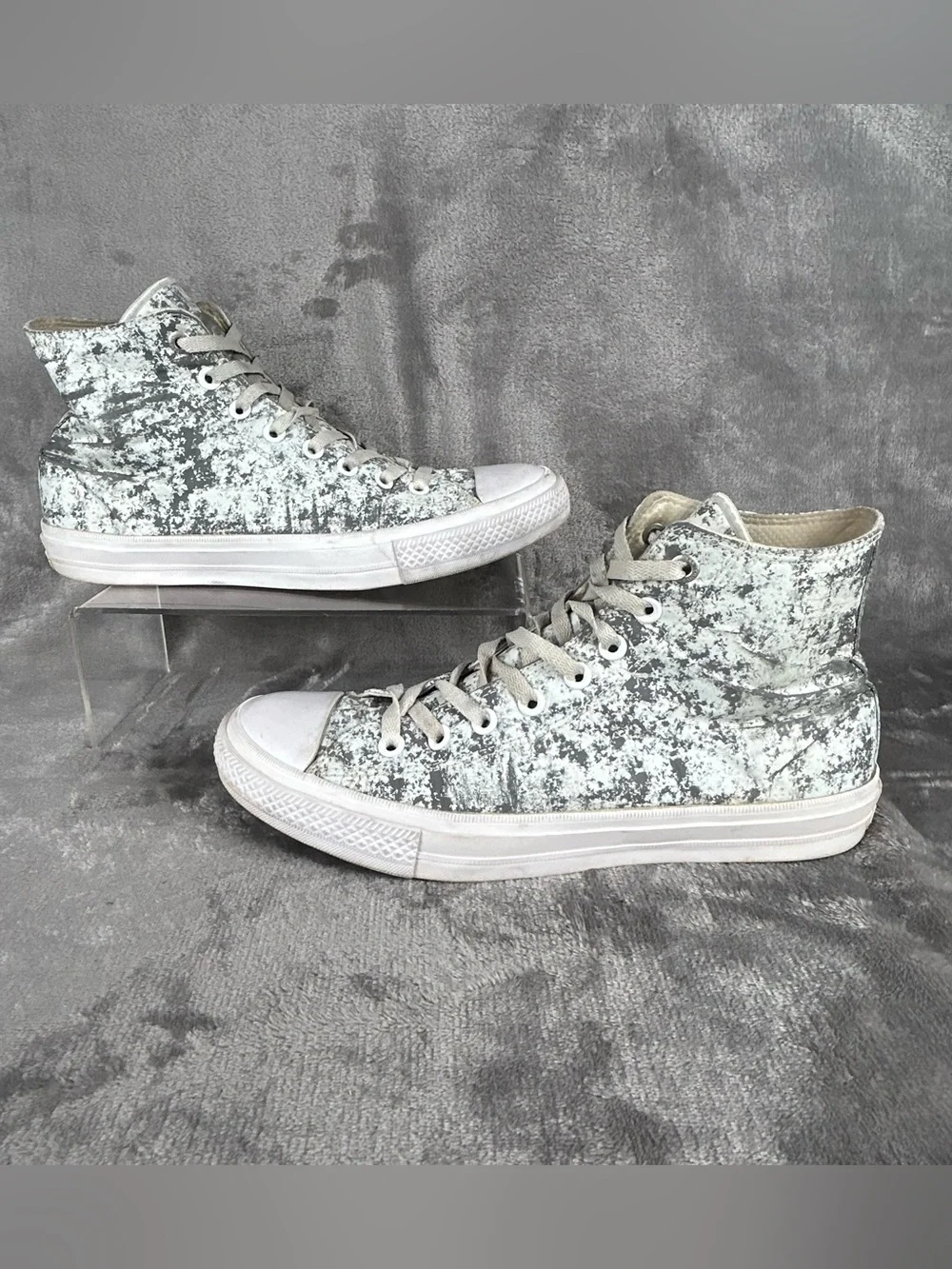 Converse All Stars Chuck Taylor II Lunarlon Mens 9.5 W 11 Gray Reflective Hi Top